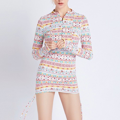 Multi Sleeve Dress Swimsuit