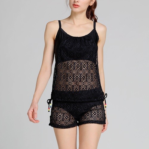 Black Crochet Swimsuit